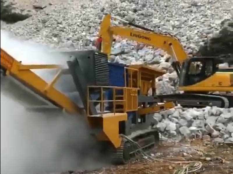 建筑垃圾移動(dòng)破碎站 建筑垃圾移動(dòng)破碎站